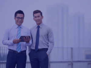 two men standing next to each other - outbooks blog future trends in accounting