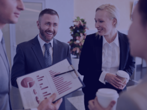 a group of people in suits - Online Bookkeeping
