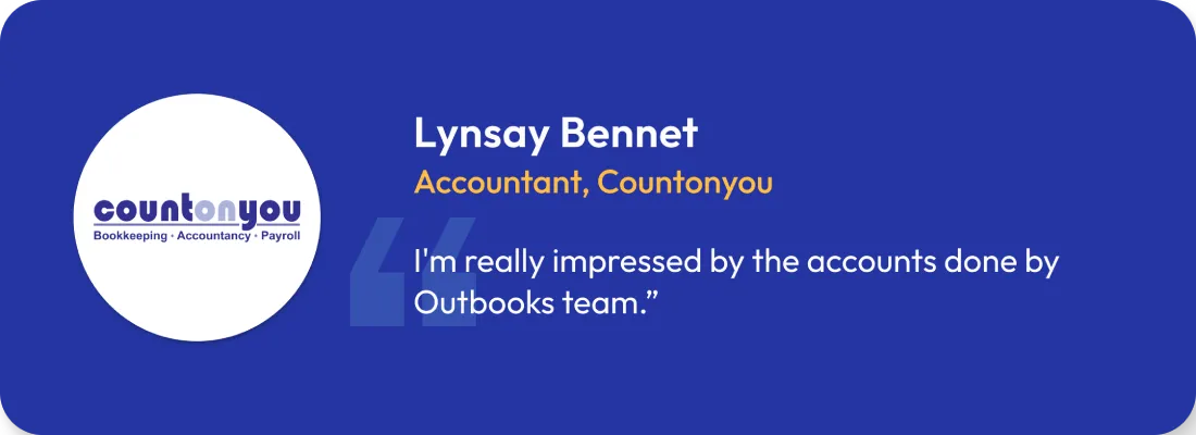 Lynsay Bennet - Client Testimonial - Newsletter 2025 September - Outbooks UK