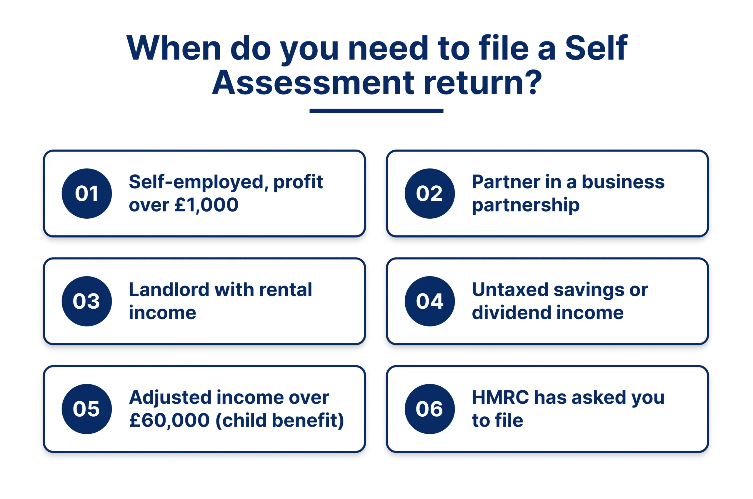 When do you need to file a self Assessment return?